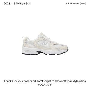 New balance 530 Sea Salt size 6.5Men, 8Women (runs .5 size large)